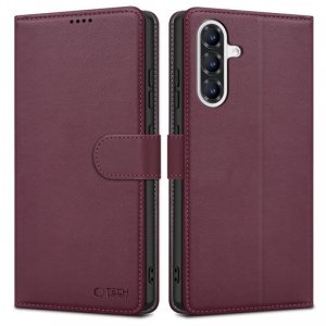 OTWIERANE KSIĄŻKOWE ETUI FUTERAŁ TECH-PROTECT  WALLET SAMSUNG GALAXY A36 5G MULBERRY