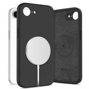 ETUI PLECKI CASE TECH-PROTECT  LIQUID SILICONE MAGSAFE IPHONE 16E BLACK