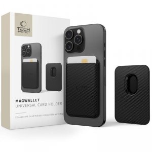 TECH-PROTECT MAGWALLET MAGSAFE UNIVERSAL MAGNETIC CARD HOLDER CARBON