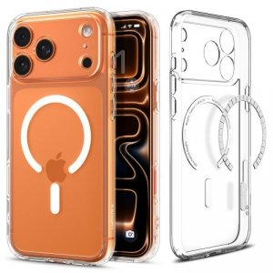 Etui Spigen Ultra Hybrid Mag MagSafe do iPhone 17 Pro Max – Przezroczysta Biel (Clear/White)