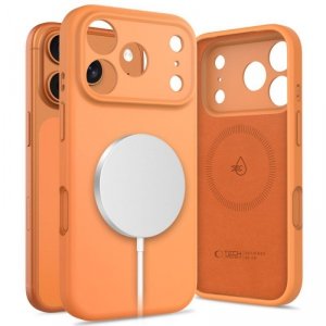 Etui silikonowe TECH-PROTECT SILICONE MAGSAFE IPHONE 17 PRO COSMIC ORANGE