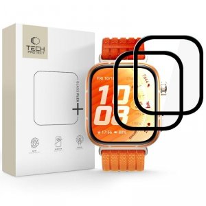 Szkło hybrydowe Tech-Protect Glass Flex+ (2-Pack) do Huawei Watch Fit 5 Pro – Czarne (Black)