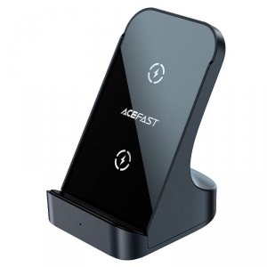 Acefast ładowarka indukcyjna 15W bezprzewodowa Qi podstawka stojak na telefon szara (E14)