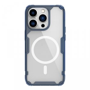 Nillkin Nature Pro Magnetic Case etui iPhone 14 Pro magnetyczny pokrowiec MagSafe niebieski