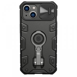 Nillkin CamShield Armor Pro Case etui iPhone 14 Plus pancerny pokrowiec z osłoną na aparat ring podstawka czarne