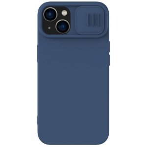 Nillkin CamShield Magnetic Silicone Case etui iPhone 14 Plus magnetyczny MagSafe pokrowiec z osłoną na aparat niebieski