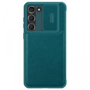 Nillkin Qin Leather Pro Case etui Samsung Galaxy S23 pokrowiec z klapką osłona na aparat zielone