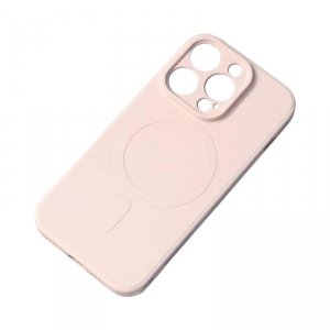 Silikonowe magnetyczne etui iPhone 13 Pro Silicone Case Magsafe - beżowe
