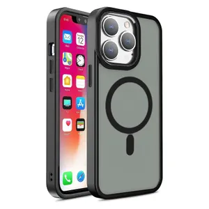 Magnetyczne etui z MagSafe Color Matte Case do iPhone 14 Pro Max - czarne