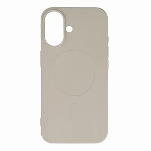 Etui Liquid Silicone Case MagSafe na iPhone 16 - beżowe