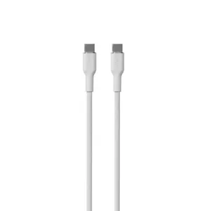 Kabel Puro Soft USB-C - USB-C 60W 1,5m silikonowy- biały