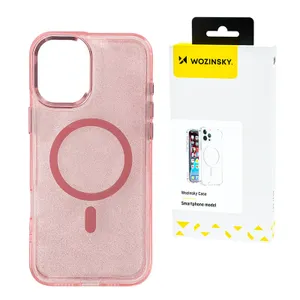 Etui Wozinsky Glitter Case na Samsung Galaxy S25 - różowe z brokatem