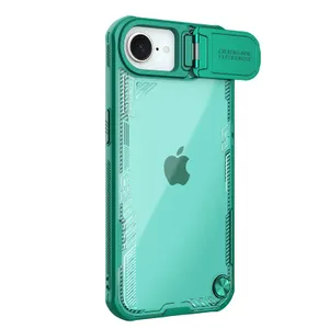 Etui Nillkin Iceblade Prop z osłoną obiektywu i podstawką na iPhone 16e - zielone