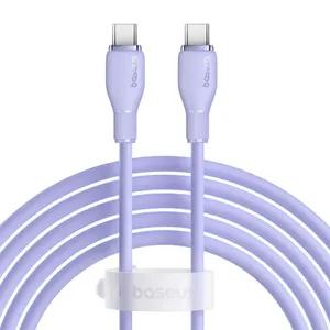 Kabel Baseus Pudding 100W USB-C - USB-C 2m - fioletowy