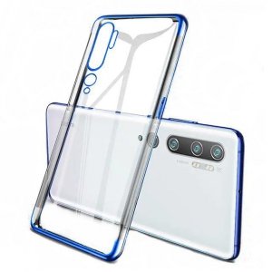 Clear Color case żelowy pokrowiec etui z metaliczną ramką Xiaomi Mi Note 10 / Mi Note 10 Pro / Mi CC9 Pro niebieski