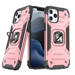 Wozinsky Ring Armor pancerne hybrydowe etui pokrowiec + magnetyczny uchwyt iPhone 13 Pro Max różowy