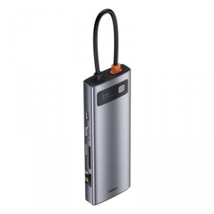 Baseus Metal Gleam 9w1 wielofunkcyjny HUB USB Typ C - 3x USB 3.2 Gen 1 5Gbps / USB Typ C PD 100W / VGA Full HD 60Hz / HDMI 4K 30