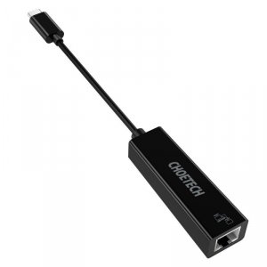Choetech zewnętrzna karta sieciowa  RJ45 - USB Typ C (1000 Mbps) Ethernet czarna (HUB-R01)