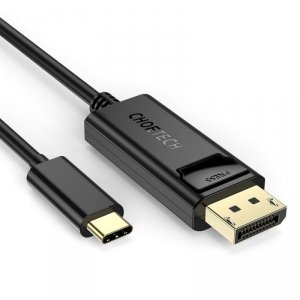 Choetech jednokierunkowy kabel przejściówka z USB Typ C do Display Port 4K 1,8m czarny (XCP-1801BK)