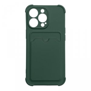 Card Armor Case etui pokrowiec do iPhone XS / iPhone X portfel na kartę silikonowe pancerne etui Air Bag zielony