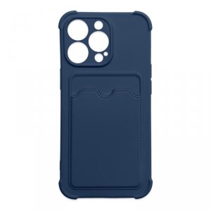 Card Armor Case etui pokrowiec do iPhone 12 Pro portfel na kartę silikonowe pancerne etui Air Bag granatowy