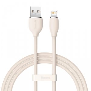 Baseus kabel, przewód USB – Lightning 2,4A długość 1,2 m Jelly Liquid Silica Gel – różowy