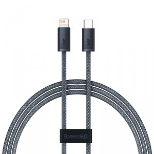 Baseus kabel do iPhone USB Typ C - Lightning 1m, Power Delivery 20W szary (CALD000016)