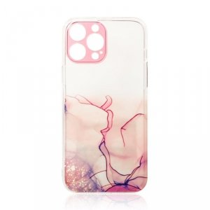 Marble Case etui do iPhone 13 Pro żelowy pokrowiec marmur różowy