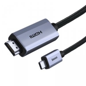 Baseus High Definition Series kabel adapter USB Typ C - HDMI 2.0 4K 60Hz 1m czarny (WKGQ010001)
