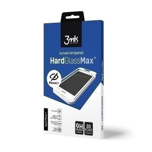 3MK Glass Max Privacy iPhone Xs czarny black, FullScreen Glass Privacy