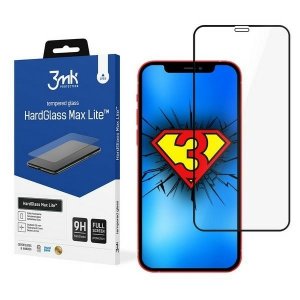 3MK HardGlass Max Lite iPhone 12 Pro Max 6,7 black