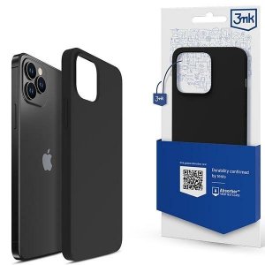 3MK Silicone Case iPhone 12/12 Pro 6,1 czarny/black