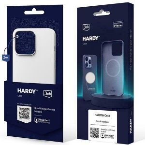 3MK Hardy Case iPhone 15 Pro Max 6.7 srebrno-biały/silver-white MagSafe