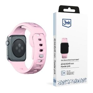 3MK Silicone Watch Strap Powder Pinkdla Apple Watch 42/44/45/49 mm