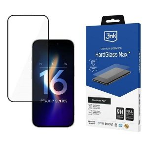 3MK HardGlass Max iPhone 16 Pro 6.3czarny/black, Fullscreen Glass