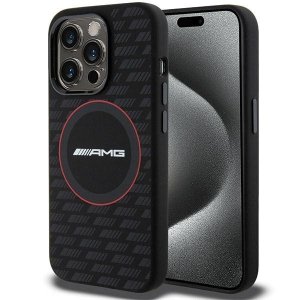 AMG AMHMP15X23SMRK iPhone 15 Pro Max 6.7 czarny/black hardcase Silicone Carbon Pattern MagSafe 