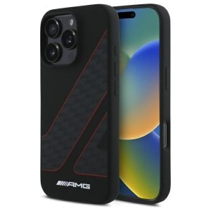 AMG AMHMP16L2SCFR iPhone 16 Pro 6.3     czarny/black hardcase Checkered Flag Pattern MagSafe