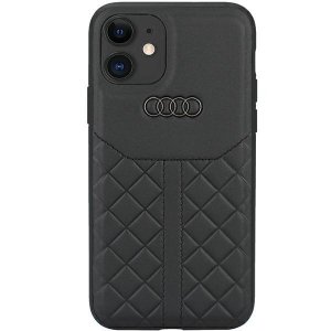 Audi Genuine Leather iPhone 12/12 Pro 6.1 czarny/black hardcase AU-TPUPCIP12P-Q8/D1-BK