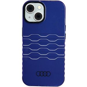 Audi IML MagSafe Case iPhone 15 / 14 / 13 6.1 niebieski/navy blue hardcase AU-IMLMIP15-A6/D3-BE