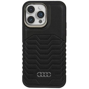 Audi Synthetic Leather MagSafe iPhone 14 Pro 6.1 czarny/black hardcase AU-TPUPCMIP14P-GT/D3-BK