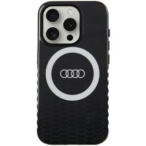 Audi IML Big Logo MagSafe Case iPhone 15 Pro 6.1 czarny/black hardcase AU-IMLMIP15P-Q5/D2-BK