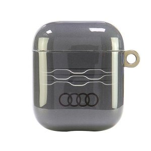 Audi IML Geometric Pattern AirPods 1/2   cover szary/gray AU-IMLAP-A6/D3-GY