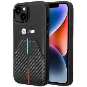 Etui BMW BMHCP14S22NSTB iPhone 14 6.1 czarny/black Stamped Tricolor Stripe
