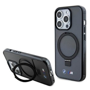 BMW BMHMP15XURSK iPhone 15 Pro Max 6.7 czarny/black hardcase Ring Stand M Collection MagSafe