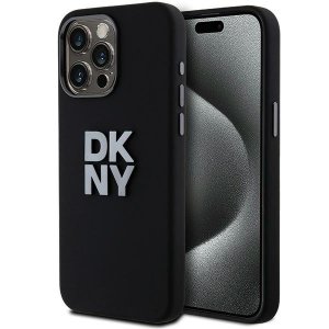 DKNY DKHCP15LSMCBSK iPhone 15 Pro 6.1 czarny/black hardcase Liquid Silicone Metal Logo