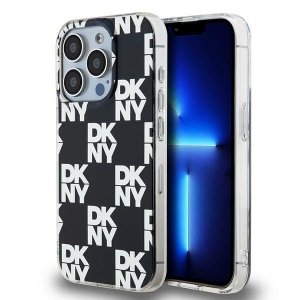 DKNY DKHCP15LHDLCEK iPhone 15 Pro6.1 czarny/black hardcase IML Checkered Mono Pattern