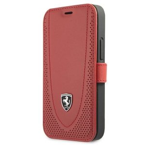 Ferrari FEOGOFLBKP12SRE iPhone 12 mini 5,4 czerwony/red book Off Track Perforated