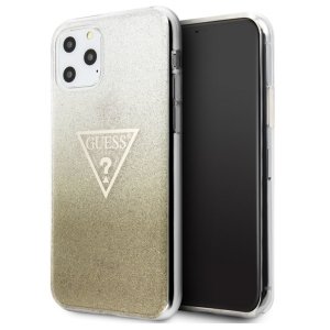 Guess GUHCN61SGTLGO iPhone 11 6,1 / Xr złoty/gold hard case Glitter Triangle