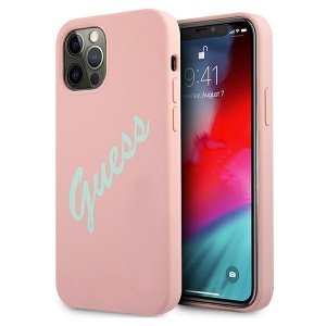 Guess GUHCP12LLSVSPG iPhone 12 Pro Max 6,7 różowo zielony/green pink hardcase Silicone Vintage