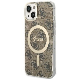 Guess GUHMP14MH4STW iPhone 14 Plus / 15 Plus 6.7 brązowy/brown hardcase 4G MagSafe